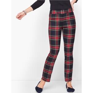 Talbots Womens 6 Petite Blue Wishful Plaid Hampshire Straight Ankle Pants NEW